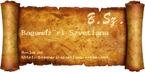 Bagaméri Szvetlana névjegykártya